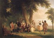 Asher Brown Durand Dance on the Battery in the Presence of Peter Stuyvesant USA oil painting artist